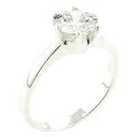 Rings - size 8 round cut cz large ring Image.