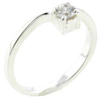Rings - size 8 round cut cz angle ring Image.
