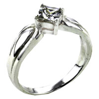 Rings - size 8 square cut cz wrap ring Image.
