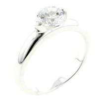 Rings - size 8 round cut cz pointed setting ring Image.
