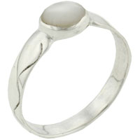 Rings - size 8 white mother of pearl ring Image.