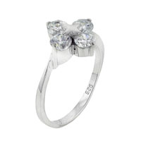 Rings - size 8 cz cross ring Image.