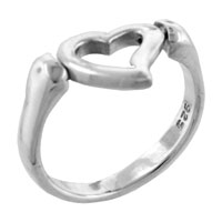 Rings - size 8 swinging heart ring Image.