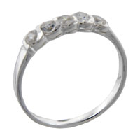Rings - size 8 round cut cz coil ring Image.