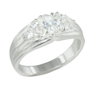 Rings - size 8 oval cut cz marquis ring Image.