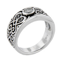 Rings - size 8 round cut cz celtic ring Image.
