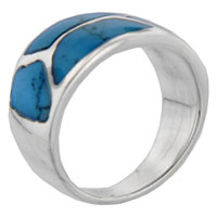 Rings - size 8 turquoise montage motif ring Image.
