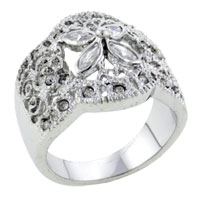 Rings - size 9 floral cz ring Image.