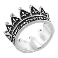 Rings - size 9 fleur de lis crown ring Image.