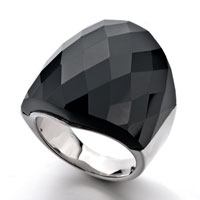 Rings - size9 agate black rings Image.