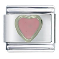 Italian Charms - heart pink italian charm Image.