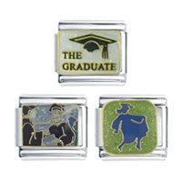 Italian Charms - graduation set italian charm Image.