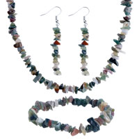 Necklaces - colori tigereye beaded jewelry set necklace Image.