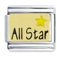 Italian Charms - yellow all star italian charm Image.