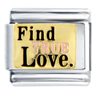 Italian Charms - find true love italian charm Image.
