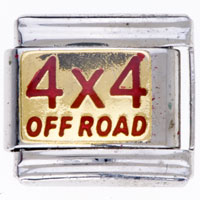 Italian Charms - 4*4 off road hand painted italian charm bracelets Image.
