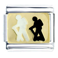 Italian Charms - two people hiking italian charm Image.