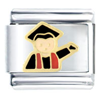 Italian Charms - graduate boy italian charm Image.