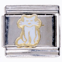 Italian Charms - chic cat italian charm bracelets Image.