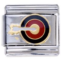 Italian Charms - arrow and target hand painted italian charm bracelets Image.