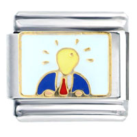 Italian Charms - tired of work italian charm Image.