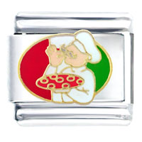 Italian Charms - italian pizza chef charm Image.