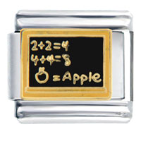 Italian Charms - educational chalkboard italian charm Image.