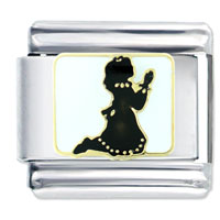 Italian Charms - girl praying to god italian charm Image.