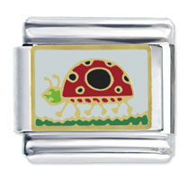 Italian Charms - walking ladybug italian charm Image.