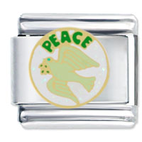 Italian Charms - peace dove bird italian charm Image.