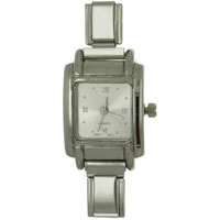 Italian Charms - square light grey watch Image.