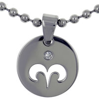 Pendants - aries round pendant zodiac Image.