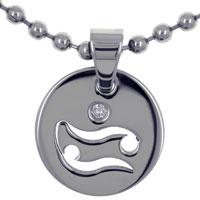 Pendants - cancer with one birthstone pendant Image.