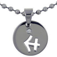 Necklace & Pendants - sagittarius round with rhinestone crystal stainless steel medallion pendant necklace zodiac pendant Image.