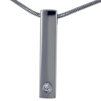 Pendants - bar with birthstone pendant Image.
