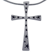 Pendants - cross with star pendant Image.