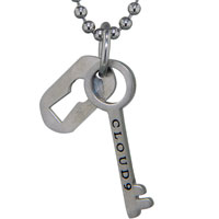 Pendants - lock and key cloud 9 stainless steel pendant Image.