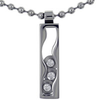 Pendants - sliding rhinestones oblong pendant Image.