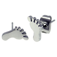 Stainless Steel Jewelry - pair of feet earrings Image.