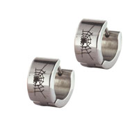 Stainless Steel Jewelry - stainless steel spider web earrings Image.