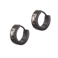 Stainless Steel Jewelry - stainless steel black scorpion earrings Image.