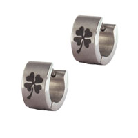 Stainless Steel Jewelry - stainless steel clover earrings Image.