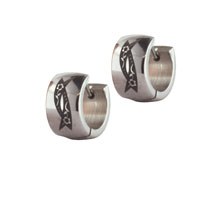 Stainless Steel Jewelry - stainless steel flower ribbon earrings Image.