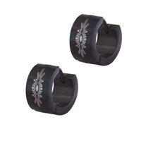 Stainless Steel Jewelry - stainless steel flower design earrings Image.