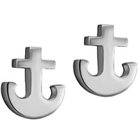 Earrings - anchor stainless steel earrings Image.