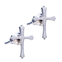 Earrings - cross stainless steel earrings Image.