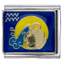 Italian Charms - moon and vase hand painted italian charm bracelets mega Image.