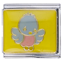 Italian Charms - lovely chicken hand painted italian charm bracelets mega Image.
