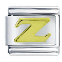 Italian Charms - gold plated letter z italian charm Image.