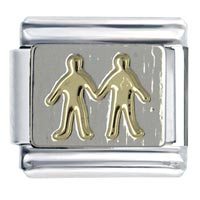 Italian Charms - gemini twins italian charm Image.